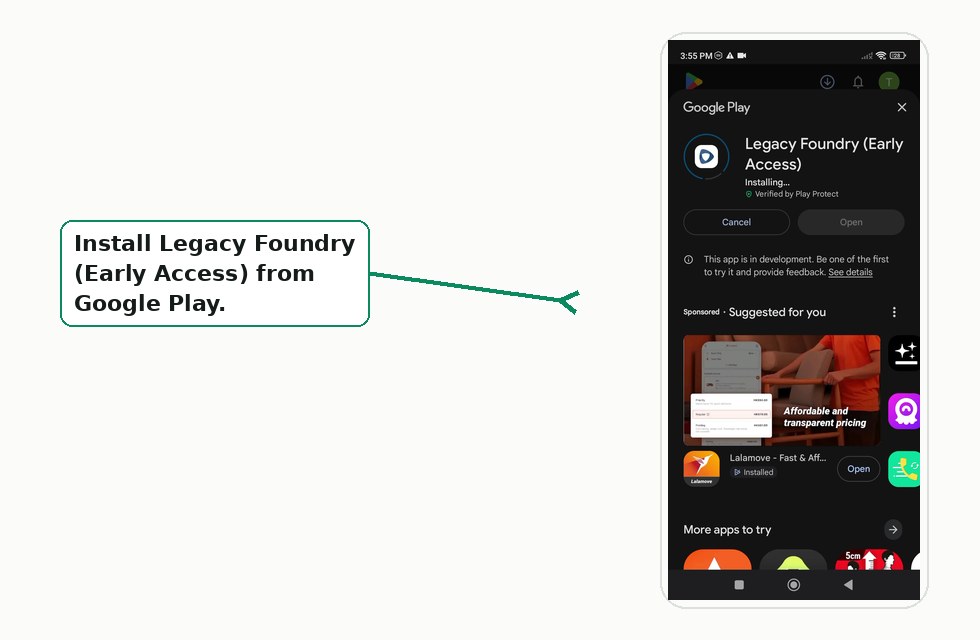 Installing Legacy Foundry from Google Play